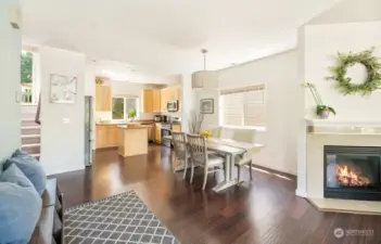 Light and bright Kitchen dining and  adjoining great room creates and efficient  well organized space for daily living!