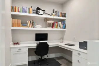 Homework space with built ins.