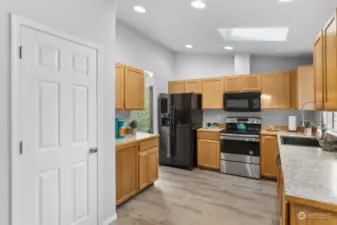 Pantry in kitchen plus ample cabinet space.