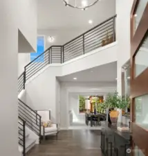 Grand Entryway with Tall Ceiling