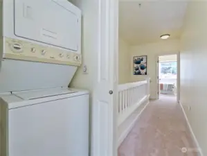 upstair hallway leads to Master and 2nd bedroom. Washer and Dryer are included