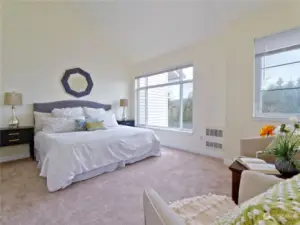 Bright master suite with quiet environment