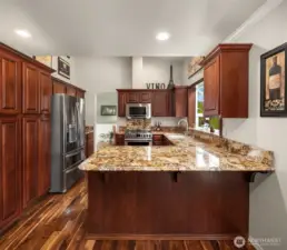 Custom Wood Cabinets ~ Granite Counters