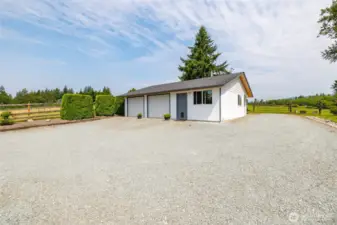 Large Shop and carport that holds 4 vehicles.