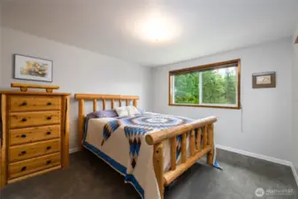 Second guest bedroom with nice closet and views.