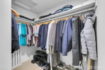 Huge walk in closet!