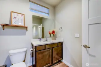 Lower 3/4 bath next to the bedroom, makes this a great space for guests.