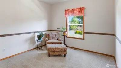 Large Flex Room can be used as an office, bedroom, playroom, gym, etc.