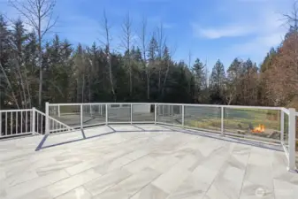 Beautiful tile deck great for outdoor entertaining!