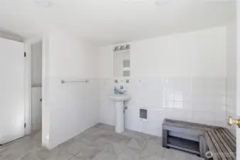 Convenient outdoor 1/2 bath!