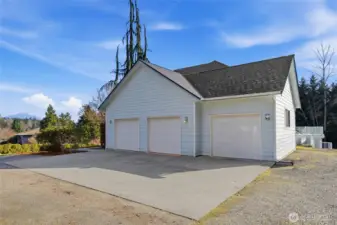 Three car garage