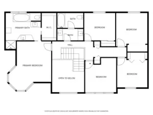 Upper level floor plan