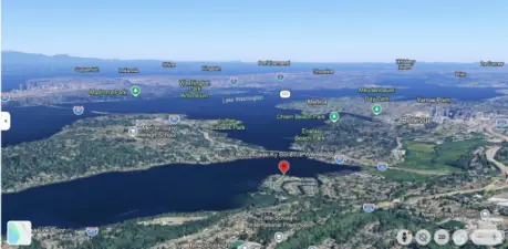 Aerial view showing proximity to DT Seattle and Bellevue