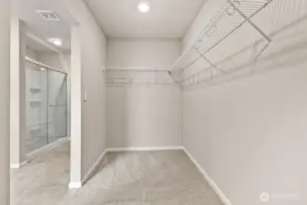 Finally a large walk in closet.  Pictures are for representational purposes only. Materials and colors may vary,