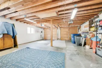 Over sized 2 car garage with shop. 728sqft! Room for your cars and your hobbies!