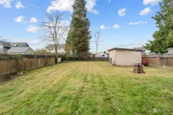 Another view of the spacious backyard