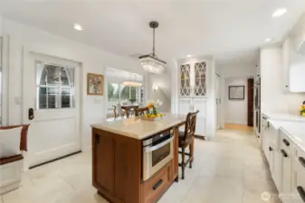 The microwave drawer and Thermador double ovens are just a few of the upgraded appliances. There is also a full size built-in freezer, refrigerator and built-in dishwasher for a fresh and seamless look