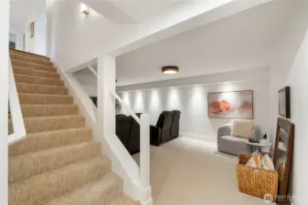 The recently remodeled retreat creates a prime multi-generational living space with a spacious bedroom, spa like bath and an amazing amount of storage and built-in bookcases
