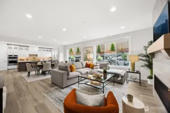 Comfortable and spacious great room layout.