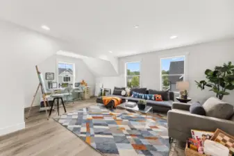 large, light-filled bonus room.