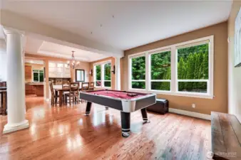 Tons of windows to showcase the main floor living spaces