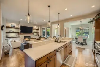 Enjoy your breakfast bar with recently updated quartz countertops