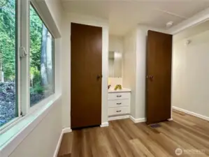 Second bedroom with built in vanity