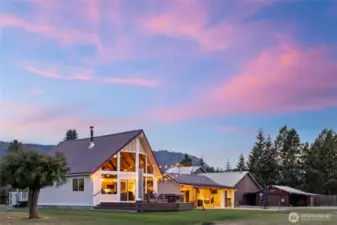 The main home is a beautifully updated chalet-style retreat.