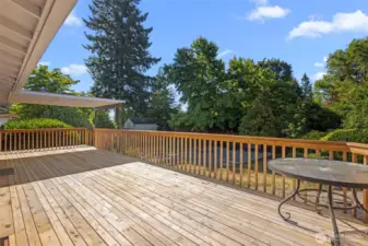 Plenty of room for relaxation or gatherings on the expansive deck.