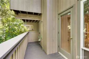 Downstairs balcony off of primary suite