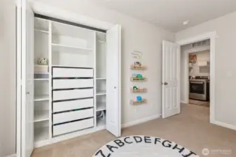 Upstairs Bed with Custom Built Ins