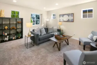 Vast Bonus room for media, play, study, or work!