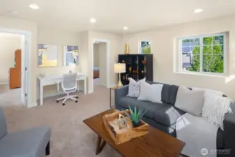 Vast Bonus room for media, play, study, or work!