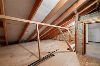 Plenty of additional storage in the attic