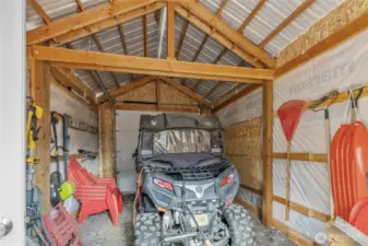 View inside of 1 car garage or shed