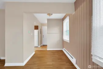 Central hallway connecting main living areas.