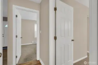 Solid interior doors throughout.