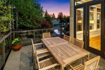 Deck area outside the main level Jr primary suite