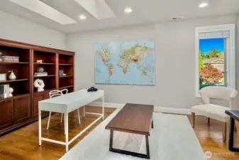 Second floor bonus room with pocket doors