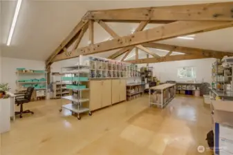 The loft/office level as first seen when entering the space.