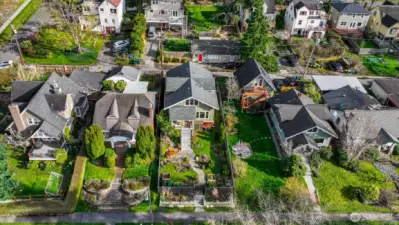 The lot is elevated and the house is situated back from the street offering the best in views and privacy