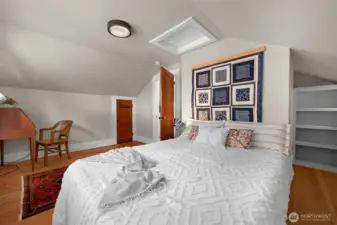 There is additional storage behind the small door as well