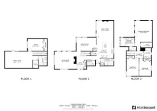 Matterport generated floor plan.