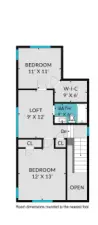 Upper Level Floor Plan.