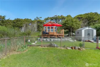 Ocean-facing side of home