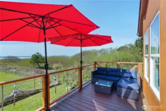 Custom deck with furniture
