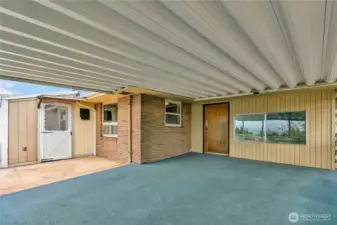 Large covered patio for all year outdoor living.