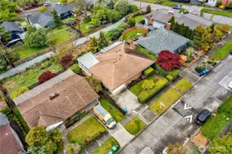 Street parking, off street parking and a single car garage! Bring your vision to the West Seattle Mid-Century home.