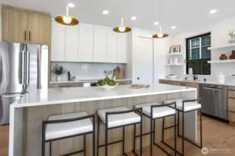 Chef's Kitchen with Designer Cabinets and Built-Ins