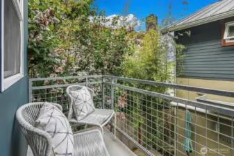Enjoy this deck off the living area while the scent of lilacs fills the air.